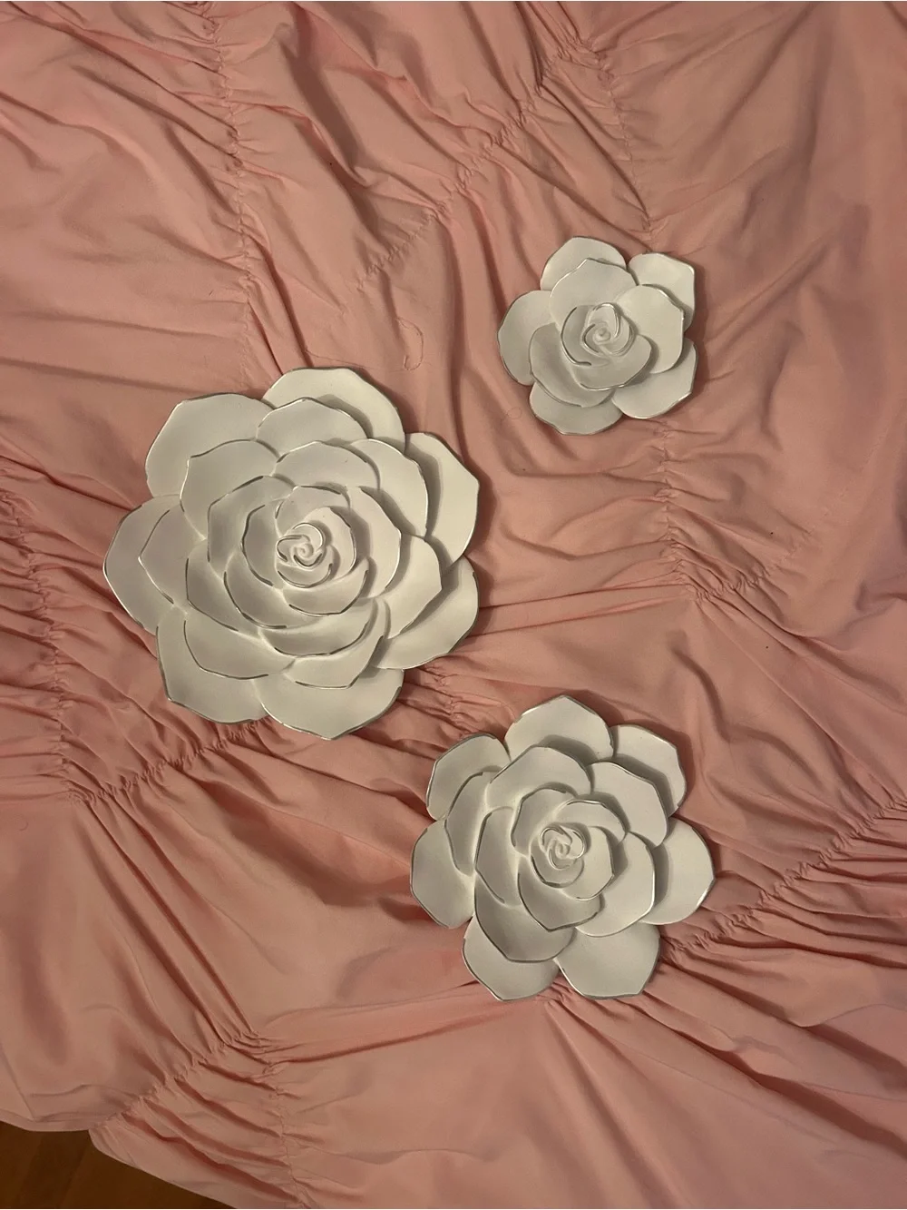 White wall flowers